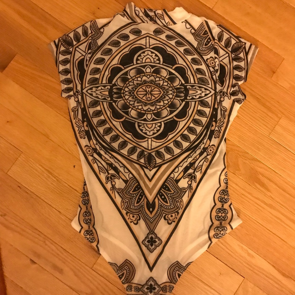 Sexy see through leotard top